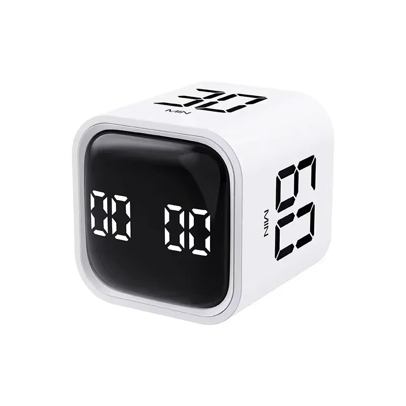LED Display Productivity Cube Timer Gravity Sensor Flipping Preset Time Dual Modes Countdown Cooking Digital Timer Oven