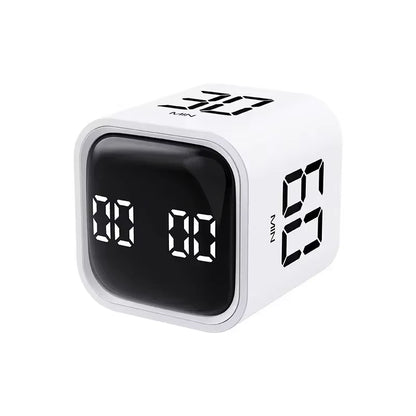 LED Display Productivity Cube Timer Gravity Sensor Flipping Preset Time Dual Modes Countdown Cooking Digital Timer Oven